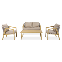 Zestaw tarasowy LOARA CAFFE WOOD LOOK - Bjørkka