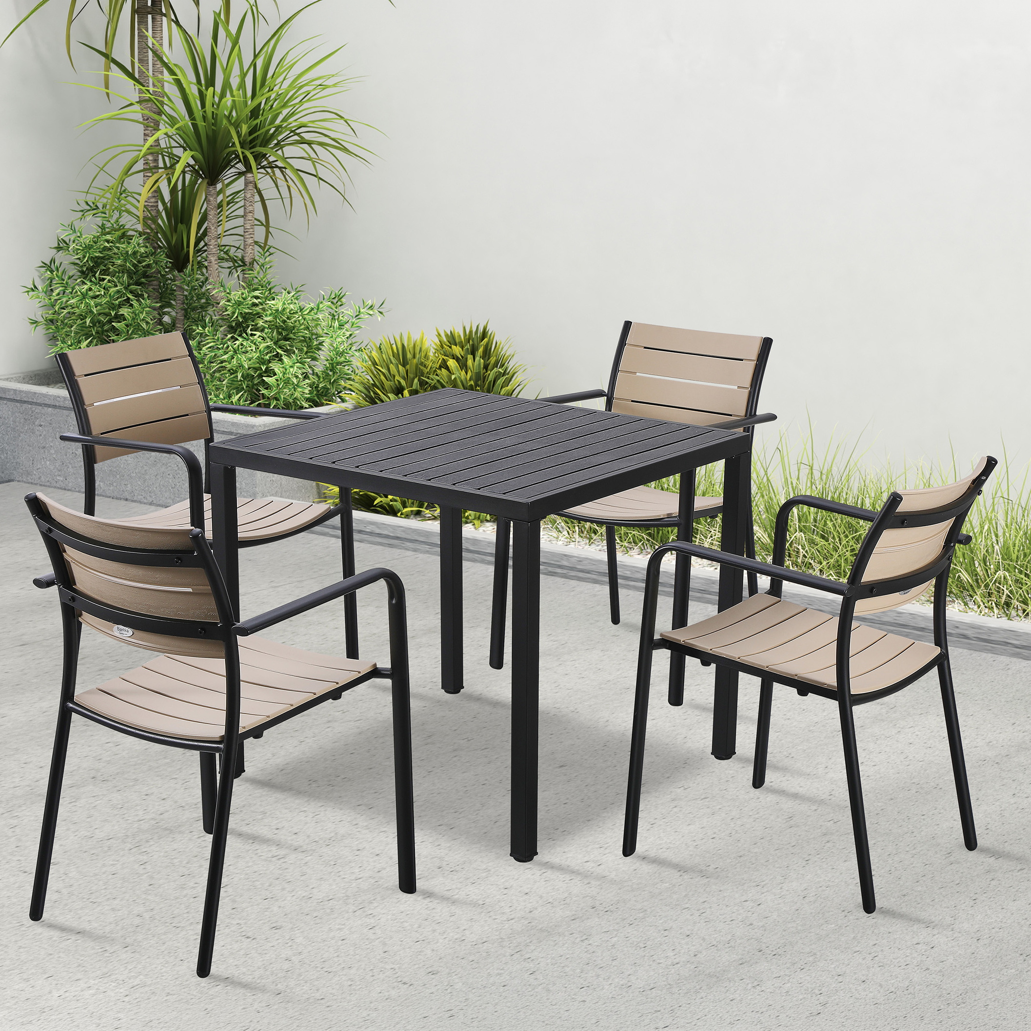 Zestaw tarasowy MILO/BRIS Black Beige – Bjørkka