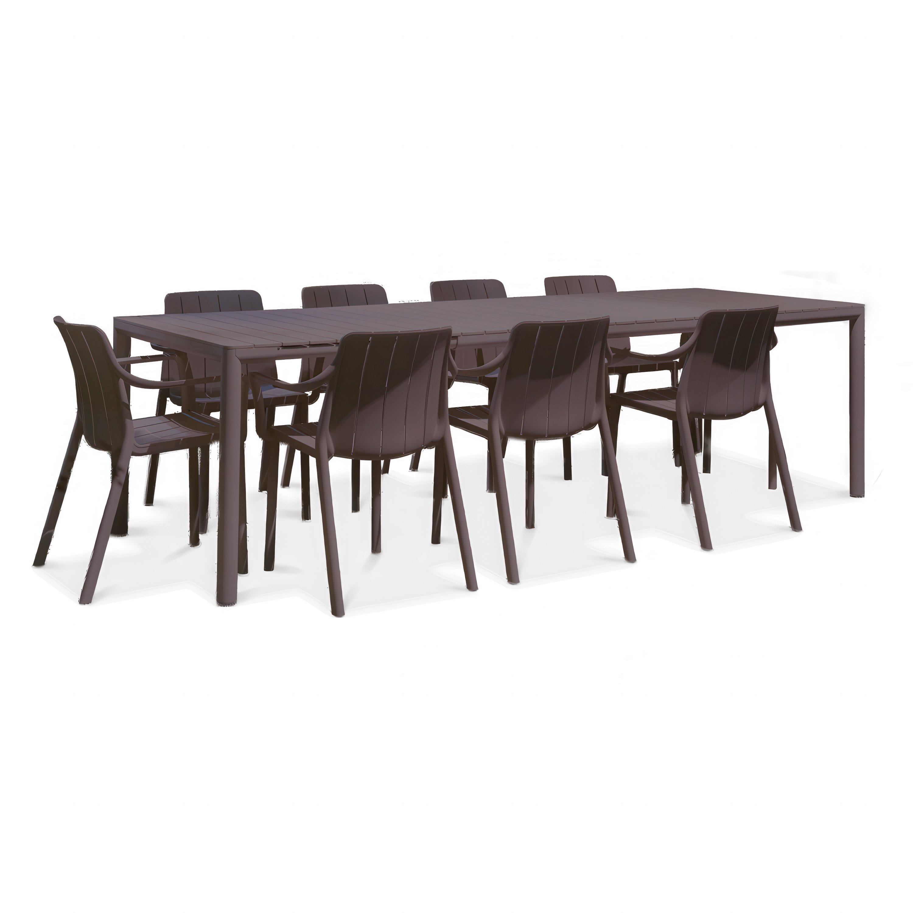 Zestaw tarasowy Nardi TIBERINA/TEVERE 8+1 z rozkładanym stołem 210-275 cm, Terra