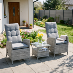 Zestaw wypoczynkowy MALTA DUO Stone Grey — aranżacja