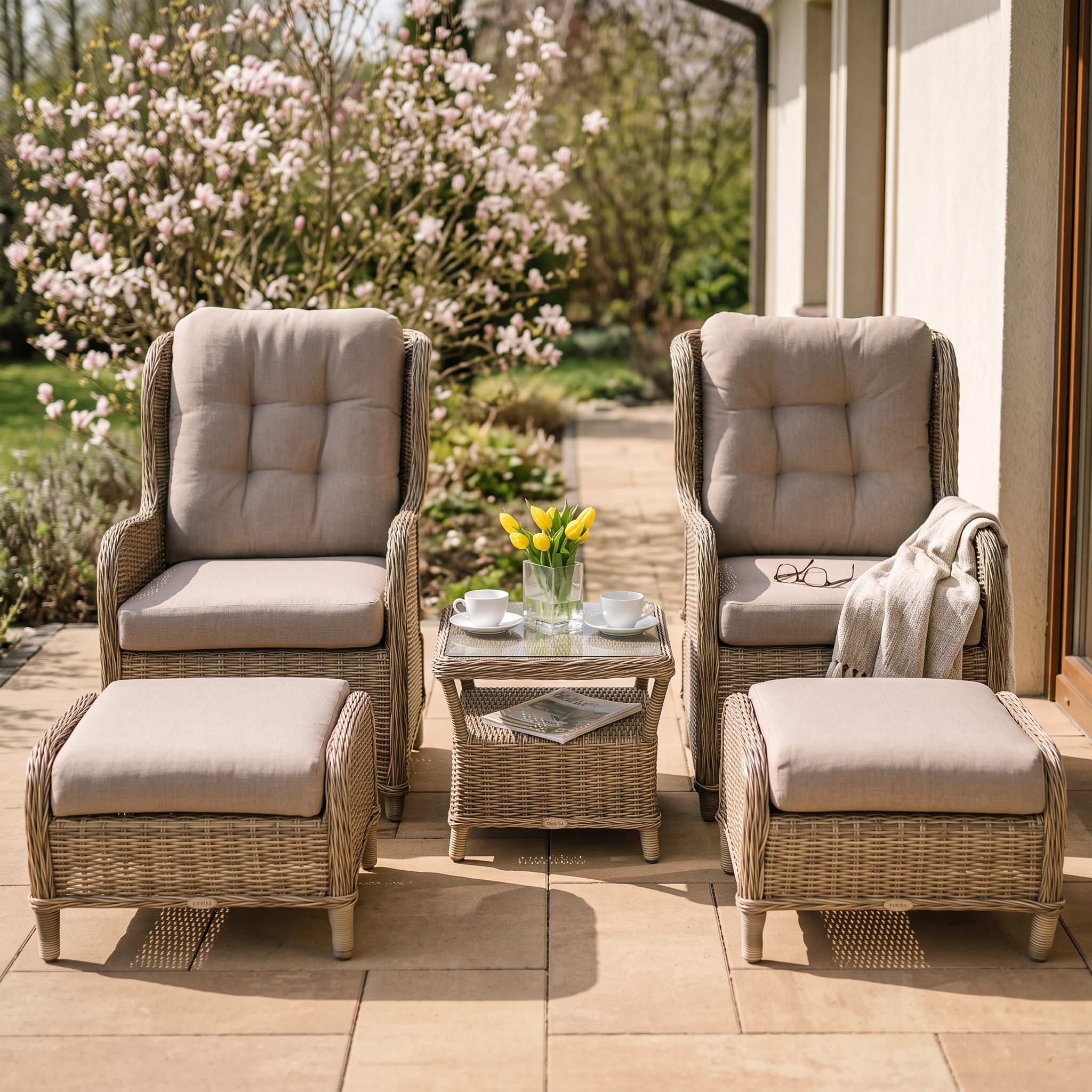 Zestaw wypoczynkowy SIENNA DUO PREMIUM Brown — aranżacja