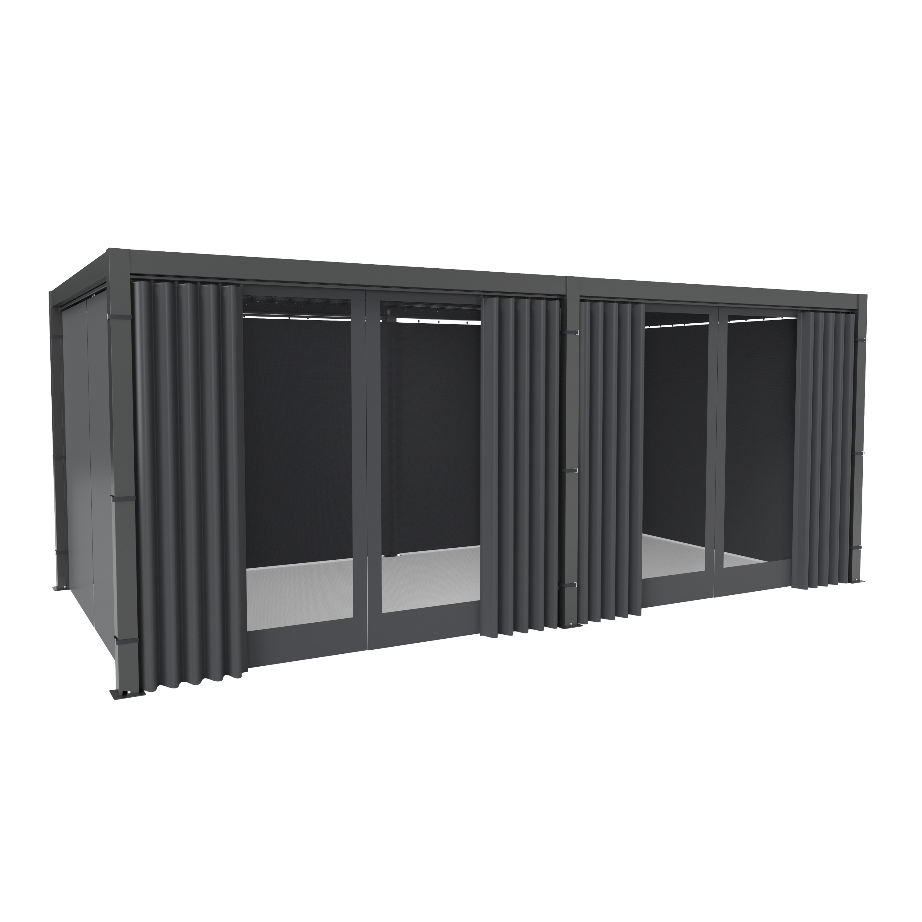 Zestaw zasłon bocznych z moskitierą do pergoli PRIMARY  3x5.8 Anthracite - GUTROOF