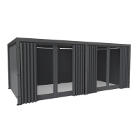 Zestaw zasłon bocznych z moskitierą do pergoli PRIMARY 3x5.8 Anthracite - GUTROOF