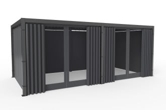 Zestaw zasłon bocznych z moskitierą do pergoli PRIMARY 3x5.8 Anthracite - GUTROOF
