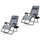 Zestaw leżaków składanych na ogród - LAGUNA Light Grey 2szt. - Focus Garden