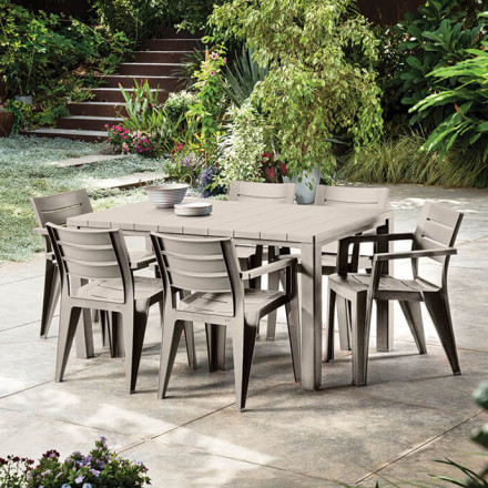 Zestaw jadalniany ogrodowy dla sześciu osób - JULIE 6+1 Cappuccino - Keter