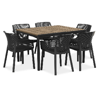 Zestaw jadalniany ELISA/PORTO 160 odcieniach grafitu