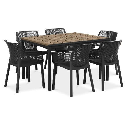 Zestaw jadalniany ELISA/PORTO 160 odcieniach grafitu