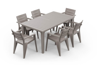 Zestaw jadalny do ogrodu Julie/Futura 6+1 Cappuccino - Keter