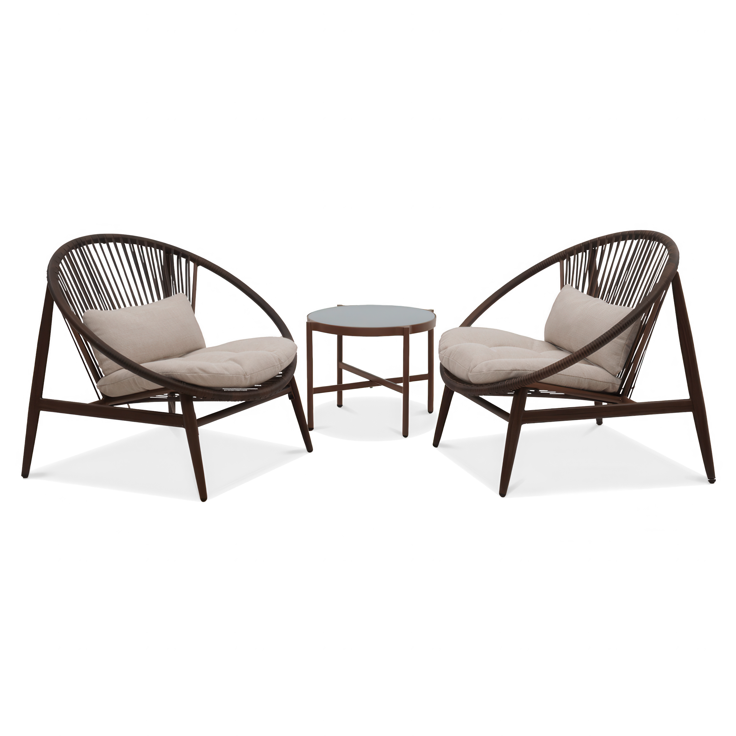 Komplet mebli technorattanowych Galla Brown