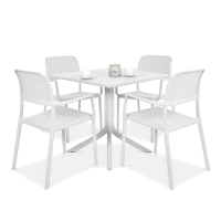 Zestaw mebli Nardi BORA/CLIP 70 4+1 Bianco