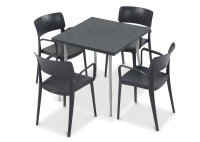 Zestaw mebli ogrodowych PANORA 4+1 anthracite - NOVUSSI