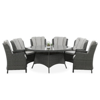 Meble z technorattanu RAVENA 6+1 Dark Grey