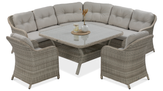 zestaw meblowy z technorattanu savona w kolorze beige od focus garden