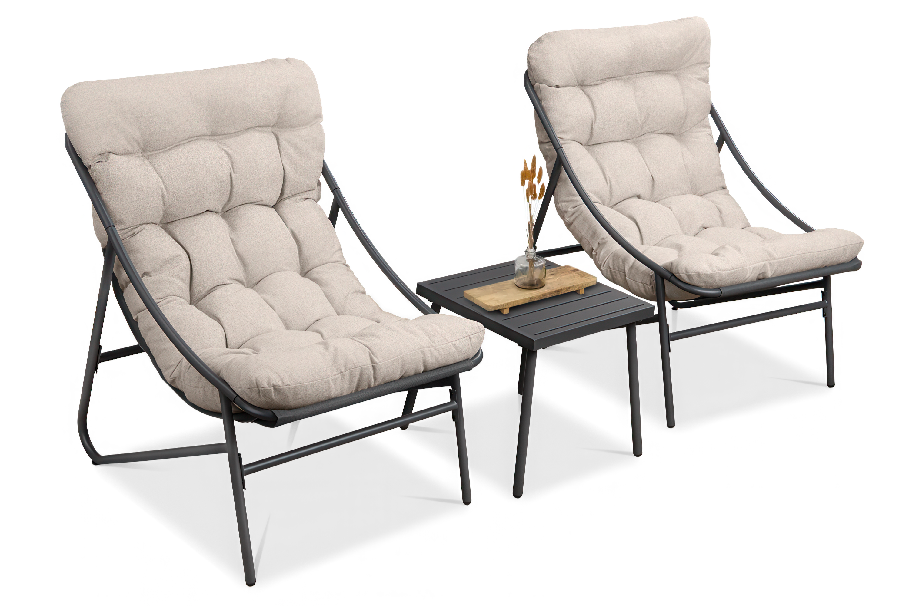 Zestaw mebli balkonowych Casper 2+1 Nature