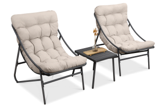 Zestaw mebli balkonowych Casper 2+1 Nature