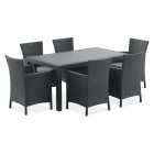 sześcioosobowy zestaw jadalniany iowa/melody graphite - Keter