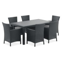Komplet ogrodowy jadalniany IOWA/MELODY 6+1 Graphite - KETER