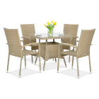 Zestaw ogrodowy technorattan FIESTA/LUGO 4+1 Beige