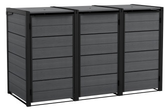 Zestaw: zabudowa na kosze na śmieci oraz wkład rozszerzający Hide Away 3 x 240L Keter