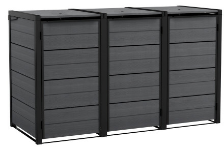 Zestaw: zabudowa na kosze na śmieci oraz wkład rozszerzający Hide Away 3 x 240L Keter
