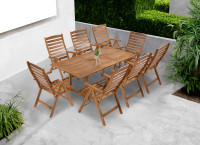 Meble jadalniane drewniane AKADIA DINING 200/8+1 - FOCUS GARDEN