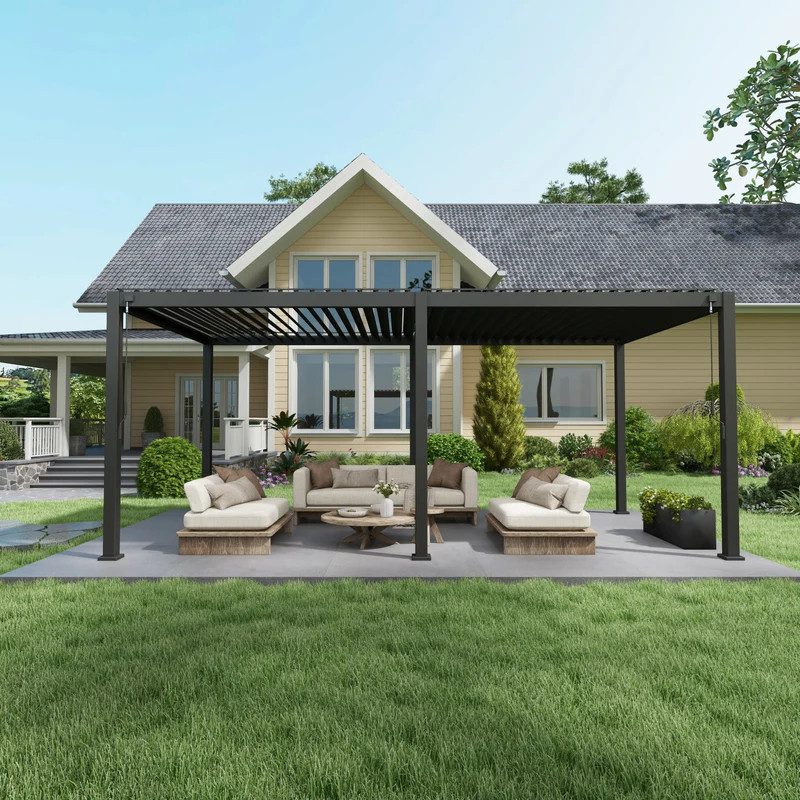 Pergola tarasowa Premium Anthracite 3x6 - Gutroof