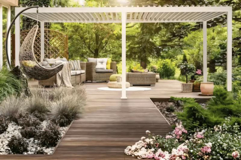Solidna pergola tarasowa 3x6 Premium White - GUTROOF