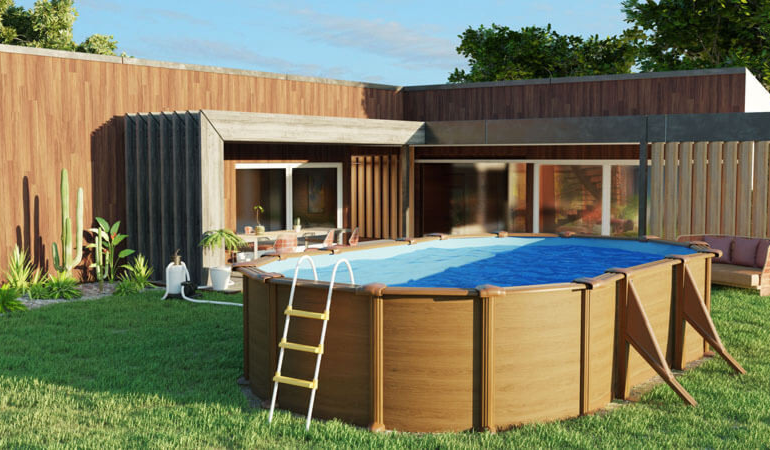Basen ogrodowy całoroczny Gre PACIFIC 610cm x 375cm x 120cm