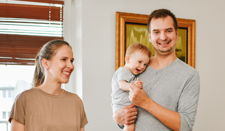 małżeństwo z małym dzieckiem 