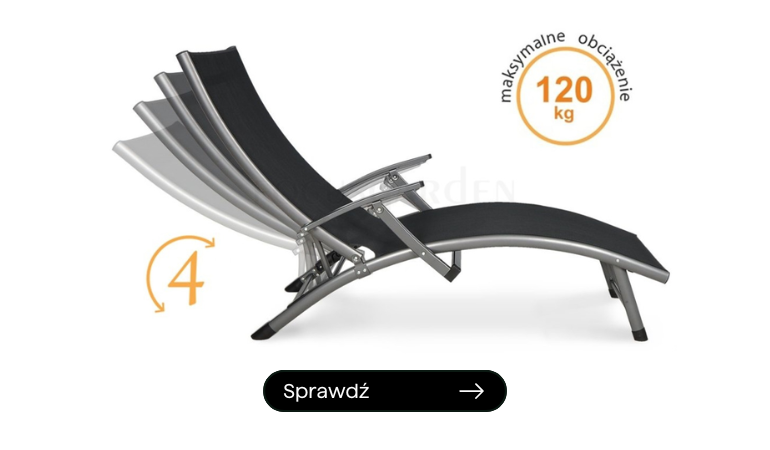 Leżak ogrodowy aluminiowy RELAX Taupe