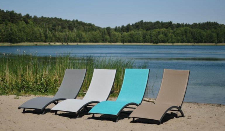 Leżak plażowy STAR Blue - Focus Garden