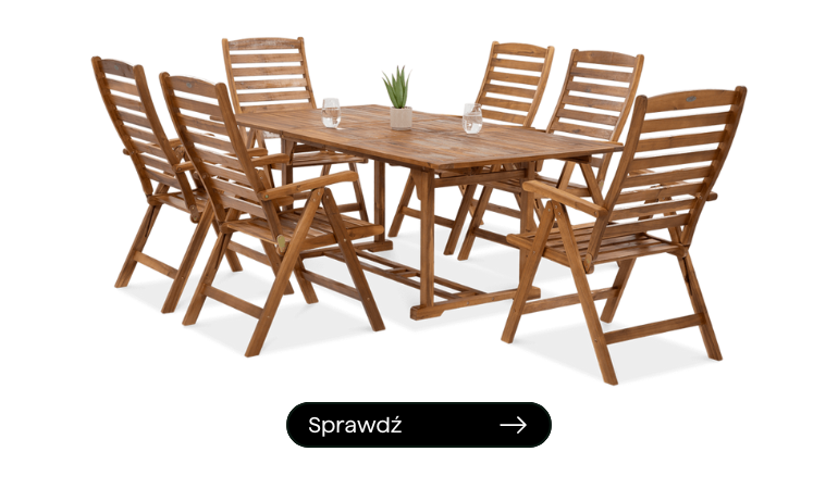 Meble jadalniane drewniane AKADIA DINING 200/6+1 - FOCUS GARDEN