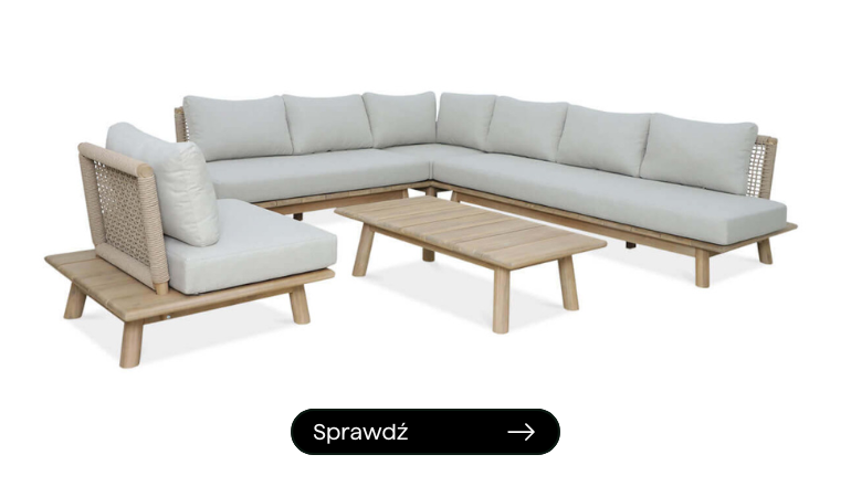 Narożnik MIYA DINING + fotel Light Grey - Focus Garden