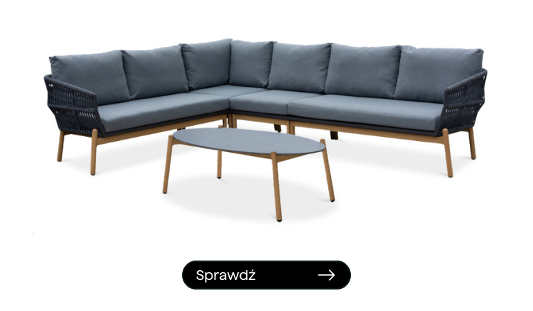 Narożnik ogrodowy PARIS CAFFE Grey - Focus Garden