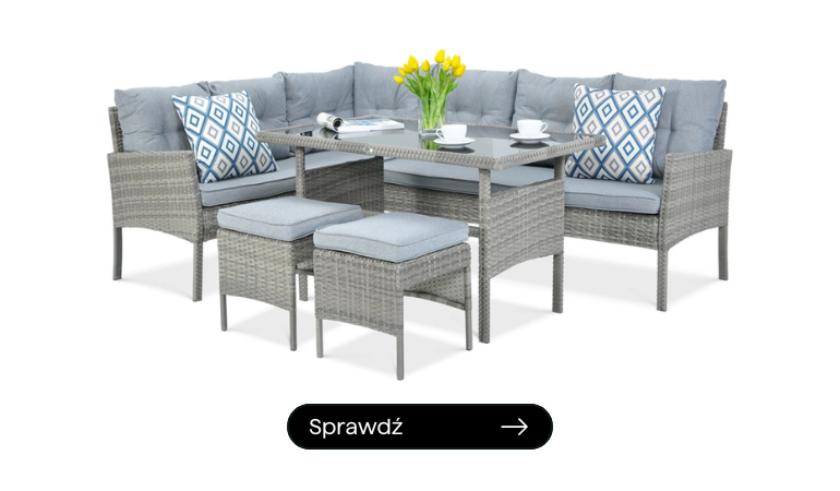 Narożnik z technorattanu CORTINA Dolphin Grey