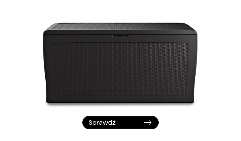 Skrzynia balkonowa Keter SAMOA RATTAN BOX 270L Graphite