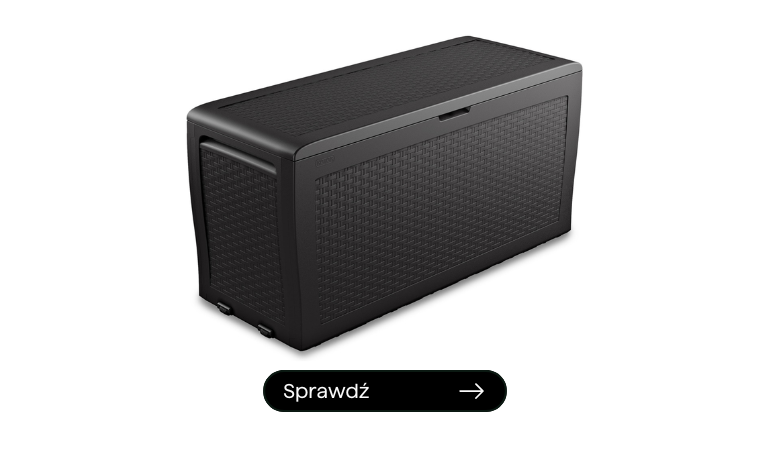Skrzynia balkonowa Keter SAMOA RATTAN BOX 270L Graphite