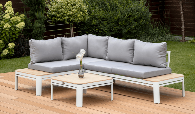 Sofa ogrodowa narożna Raymond White - FOCUS GARDEN