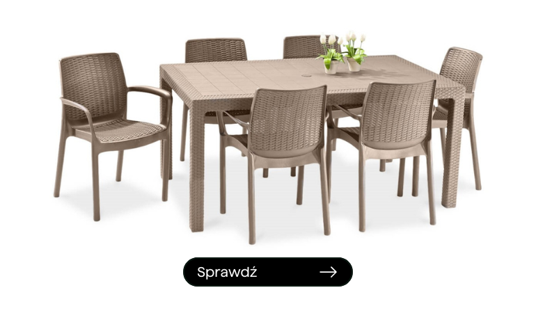 Zestaw mebli ogrodowych BALI/MELODY Cappuccino 6+1 - Keter