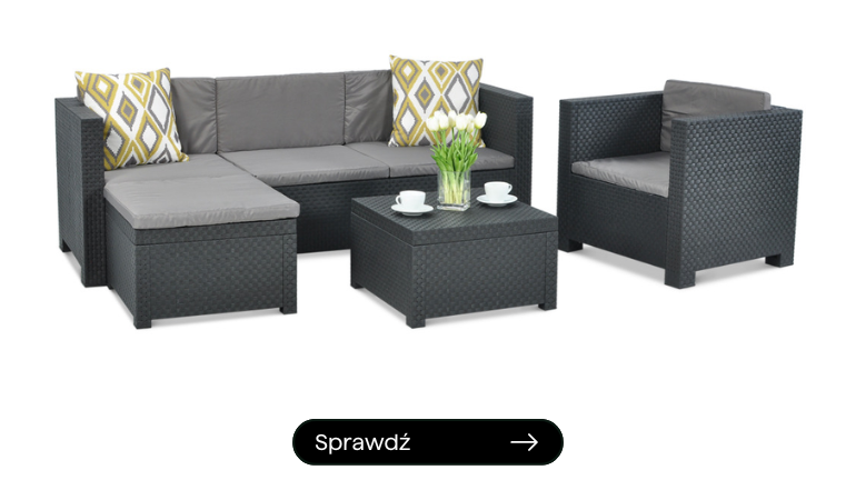 Zestaw ogrodowy narożnik MANHATTAN Graphite