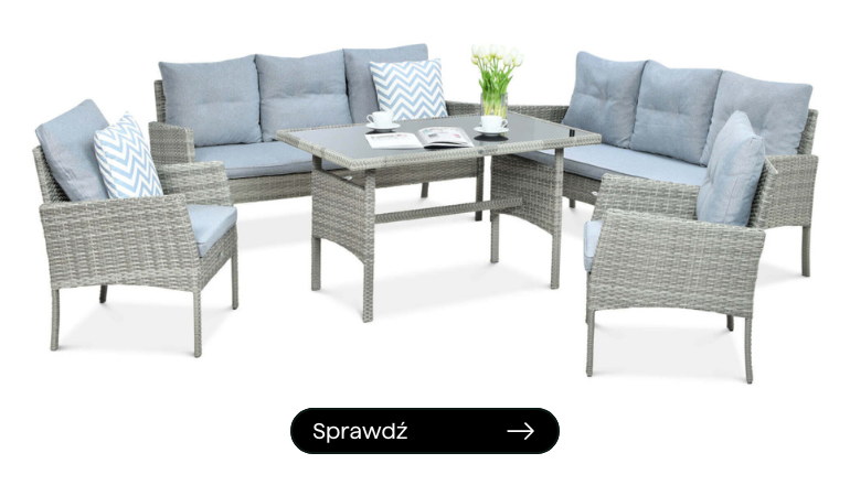 Zestaw ogrodowy technorattan CORTINA FAMILY Dolphin Grey