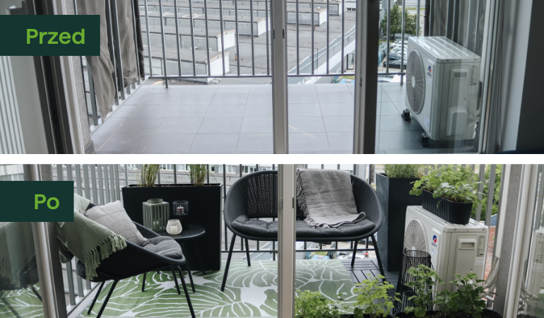 balkon przed i po metamorfozie 