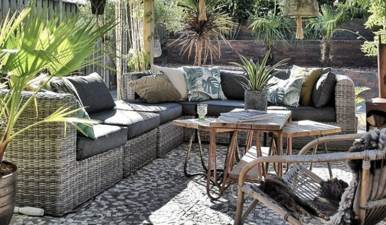 taras w stylu rustyklanym 