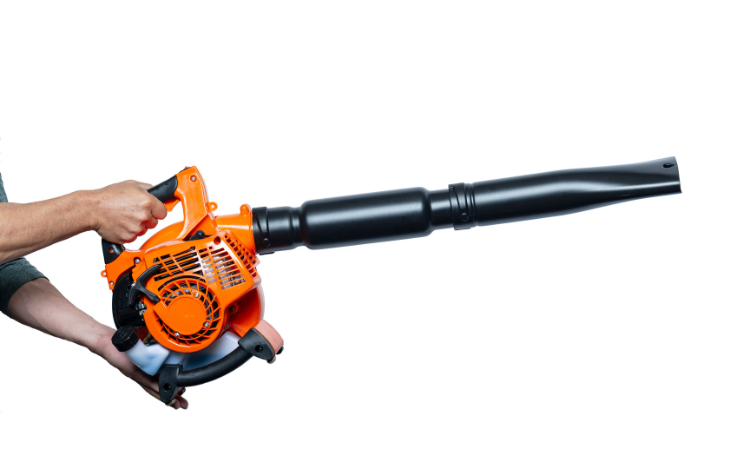 pomarańczowa dmuchawa do liści 