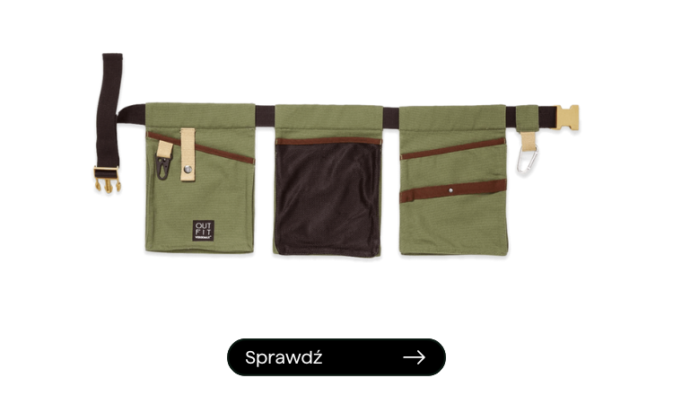 ogrodowy pas na narzędzia, zielony