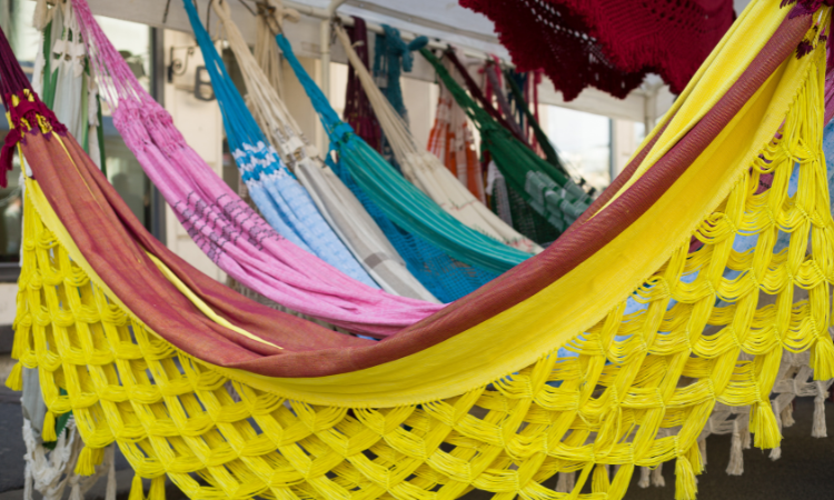 kolorowe hamaki ogrodowe 