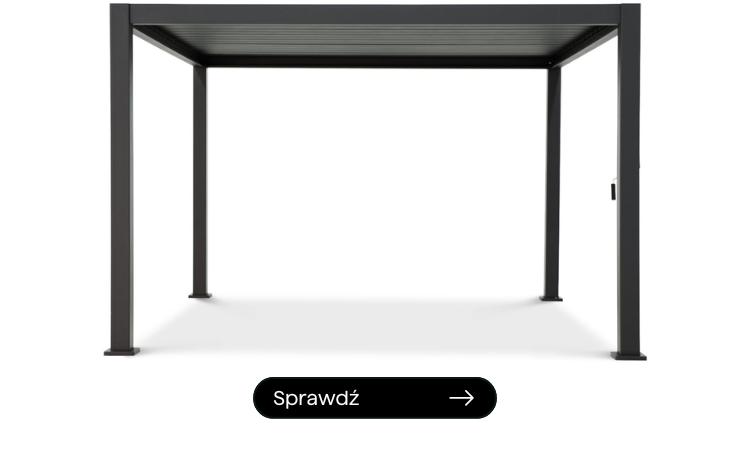 Pergola ogrodowa aluminiowa Premium Anthracite 3x4 - Gutroof