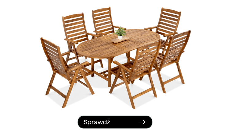 Meble drewniane jadalniane AKADIA DINING 190/6+1- FOCUS GARDEN