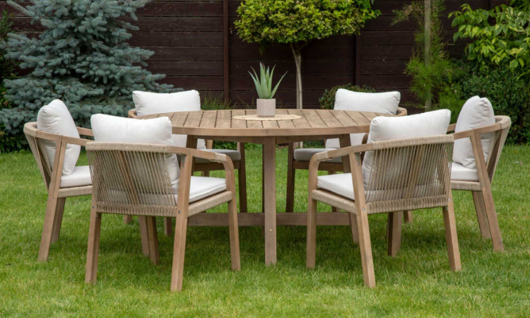 Stoł okrągły z krzesłami MARIGOLD 6+1 Round